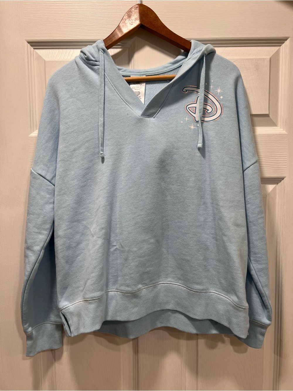 Disney parks Light Blue Hooded Women's Sweatshirt with Subtle Graphic